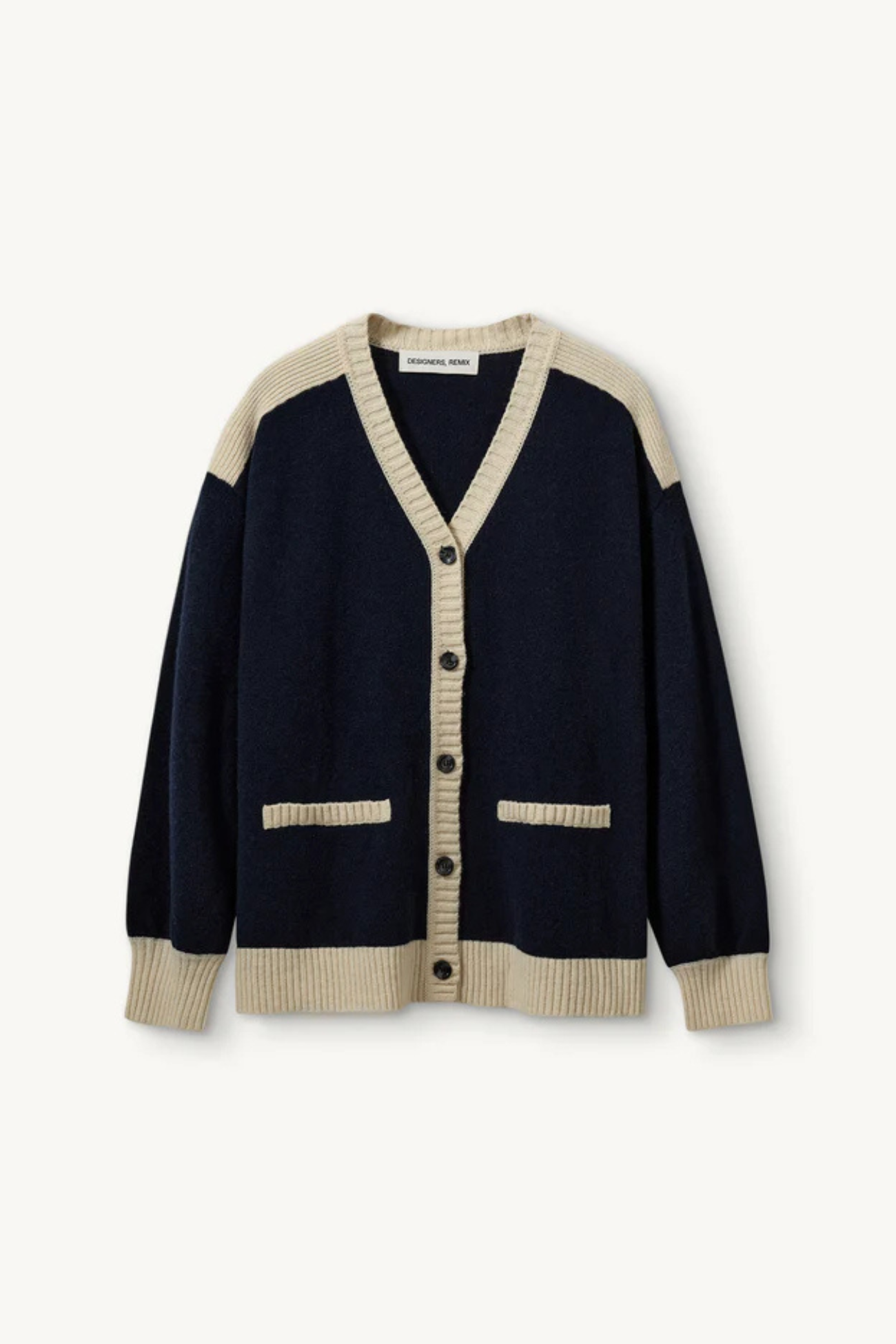 Carmen College Cardi Midnight Blue/Cream