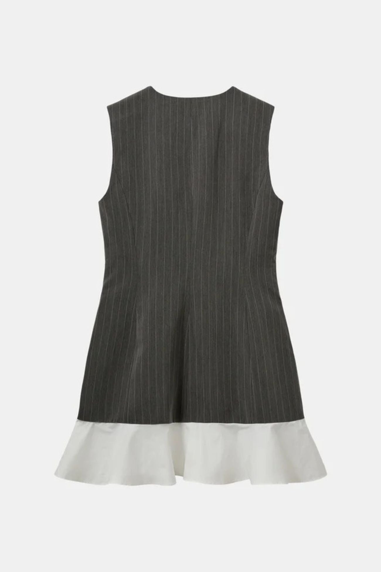 Steven Short Dress Grey/White Pinstripes