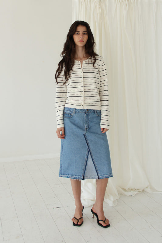 Taliana Stripe Cardi - Cardigan