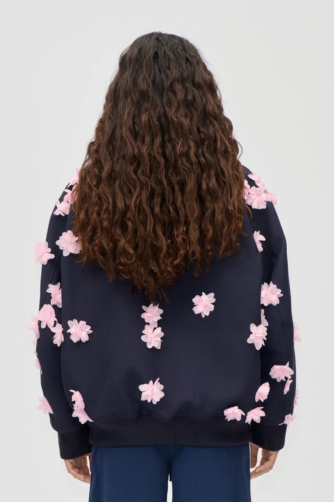 FLORAL BOMBER JACKET - PINK PETUNIA