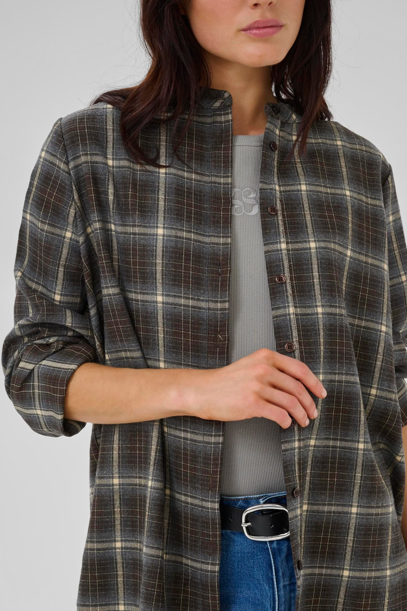 MarlyMW Skjorte - Espresso Check