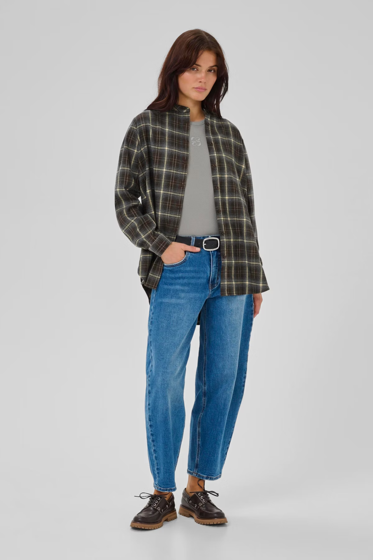 MarlyMW Skjorte - Espresso Check