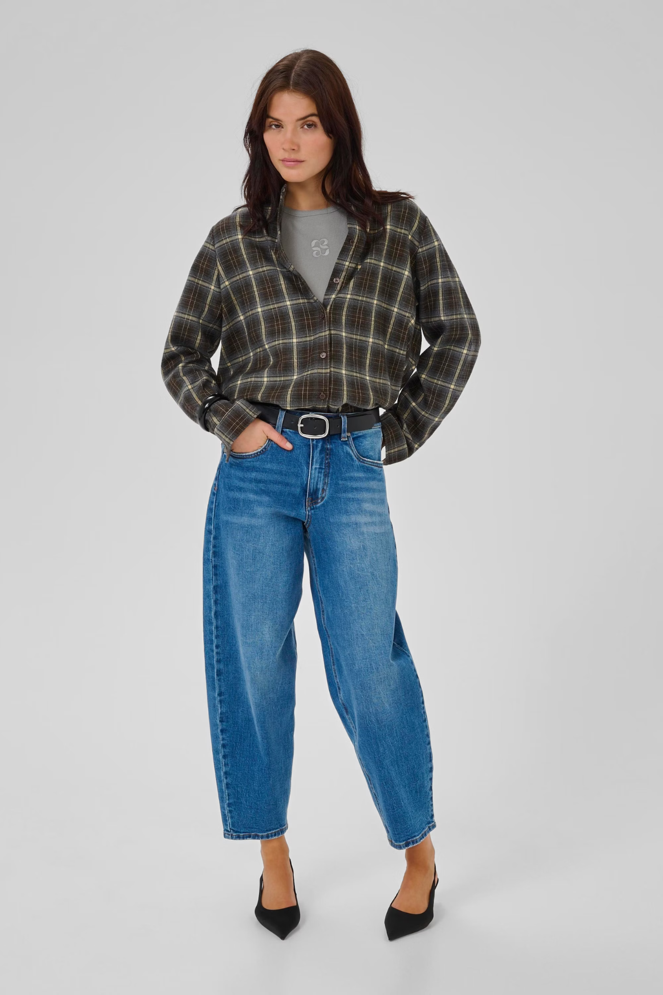 MarlyMW Skjorte - Espresso Check