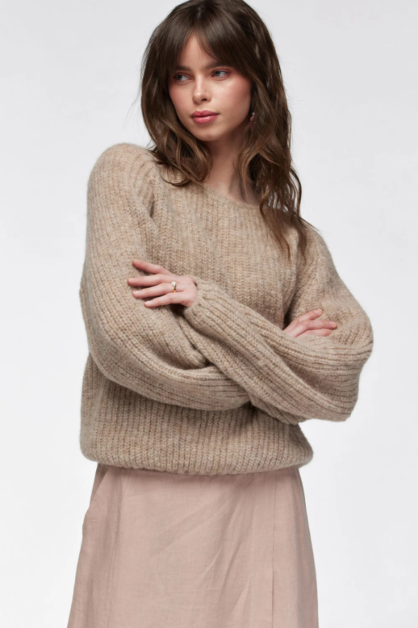 Lerke genser kort Sand