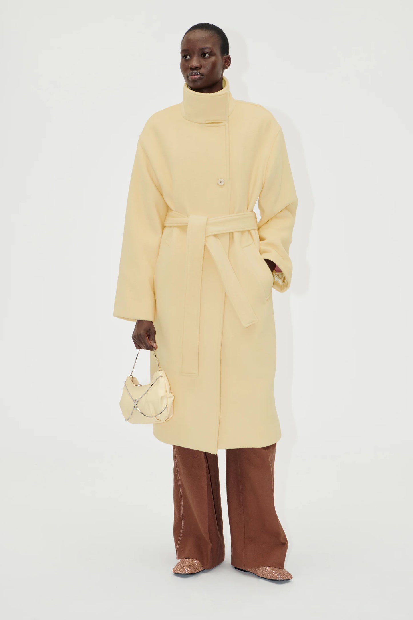 Long Sleeve High Collar Coat